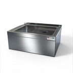 Thumbnail image #1 for NBR Equipment MOP-282012 Floor-Mounted Stainless Steel Mop Sink, 28"W x 20"D x 12" Deep Bowl, 3-1/2" Basket Drain