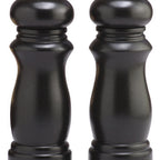 Thumbnail image #1 for Chef Specialties Professional Series Salem 06301 6" Ebony Salt Shaker & Pepper Mill Set with Stainless Steel Grinding Mechanism