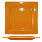 Thumbnail image #1 for International Tableware Elite Harvest EL-6-BN 6-1/4-Inch Square Porcelain Plate, Wide Rim, Rolled Edge Case of 3 Dozen