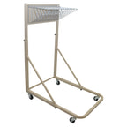 Thumbnail image #1 for Alpine Industries ADI613 Rolling Blueprint File Stand with Top Basket, Tubular Construction, Gray, 4 Casters