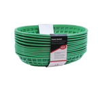 Thumbnail image #1 for TableCraft Products Classic C1074G Oval Green Plastic Fast Food Basket, 9-1/4" x 6" x 1-3/4" Case of 3