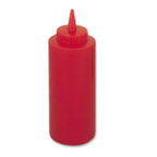 Thumbnail image #1 for Alegacy Foodservice Products 2101-12 12 oz Red Polyethylene Ketchup Squeeze Bottle with No-Drip Tip 1 Dozen