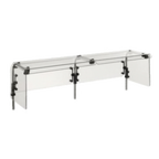 Thumbnail image #1 for Dinex DXD590P 5-Well Sneeze Guard, 75-7/8"W x 25-3/8"D x 21-1/2"H, Stationary, 90° Adjustable, Top Shelf