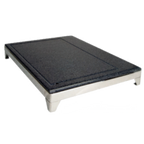 Thumbnail image #1 for Eastern Tabletop 9655B Carving Board, 18 x 24 in, Black Corian Cutting Surface, Stainless Steel Base, Gravy Drip Catch Lane
