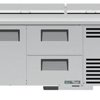 Thumbnail image #12 for True Mfg. - General Foodservice TPP-AT-60D-2-HC 60-Inch Pizza Prep Table with 1 Door, 2 Drawers and 19.5-Inch Cutting Board