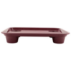 Thumbnail image #2 for G.E.T. FT-20-BU Fast Food Tray, 17" x 14", 4 Cup Holders, Burgundy Polypropylene 1 Dozen