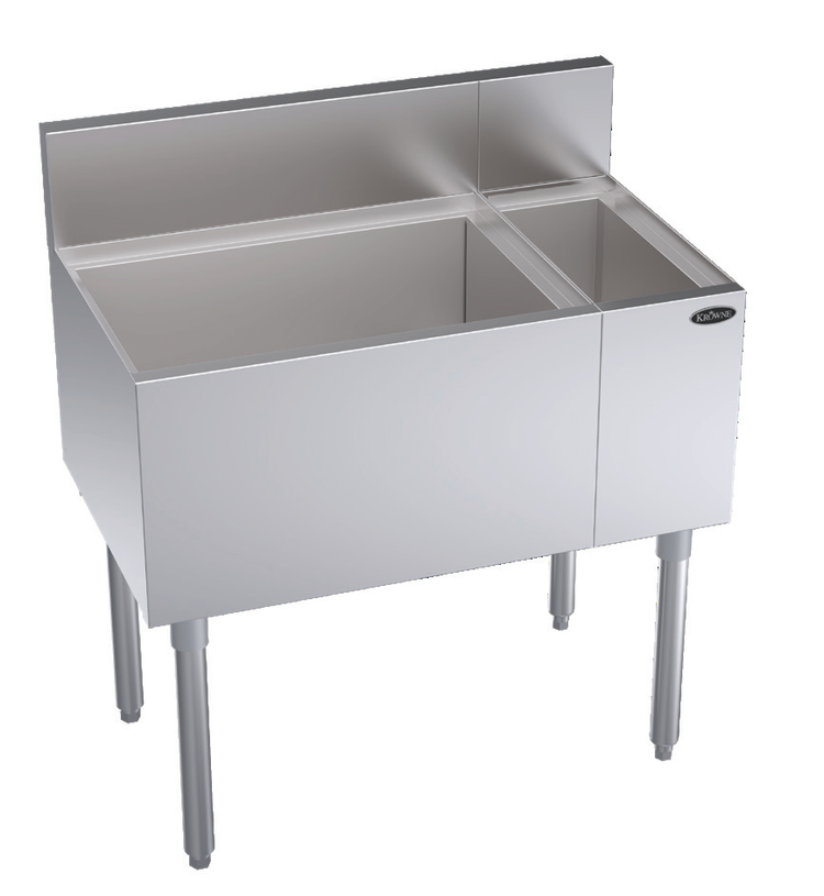 Product image #5 for Krowne Royal Series 32-Inch Underbar Speed Multi Station with 10-Circuit Cold Plate, Left Ice Bin, and Insulated Bottle Well