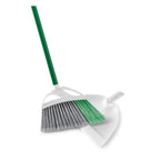 Thumbnail image #1 for Libman Commercial 248 Large Angle Broom with Green Steel Handle and Snap-On Dust Pan Case of 4
