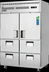 Thumbnail image #5 for Everest Refrigeration Two-Section Reach-In Refrigerator with Half Doors and Drawers, 48 Cu. Ft., Top-Mounted Self-Contained Refrigeration, Stainless Steel