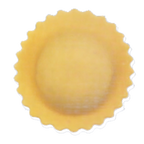 Thumbnail image #1 for Arcobaleno Pasta Equipment MOLD-AMF-RS-13A Ravioli Mold, 17 g, 2-1/4 in Round Scalloped Edge