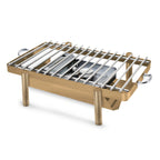 Thumbnail image #1 for Eastern Tabletop Pillard 3256GRZ Countertop Stainless Steel Grill Stand, Fits 1 Butane Burner, 28"W x 17-3/4"D x 7-1/4"H, Bronze Finish