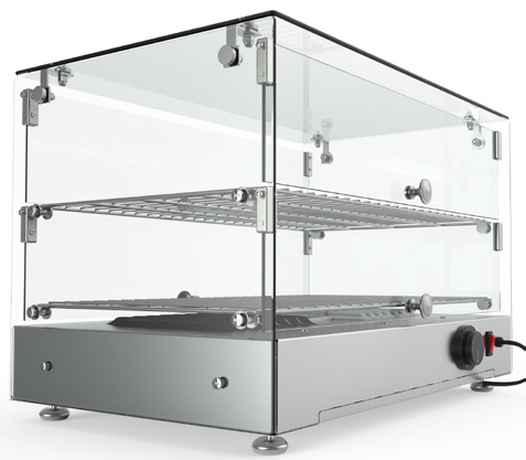 Product image #6 for KoolMore Countertop Hot Food Display Warmer, 1.7 Cu. Ft., 2-Shelf Self-Service, Curved Glass