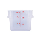 Thumbnail image #1 for CAC China FS2P-SQ6T 6 qt Square Translucent Polypropylene Food Storage Container Case of 24