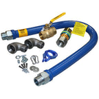 Thumbnail image #1 for AllPoints Foodservice Parts & Supplies 322178 Gas Hose Kit, 1-1/4" x 48", Quick Disconnect, 90° Elbow, Shut-Off Valve & Restraining Device