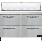 Thumbnail image #2 for Continental Refrigerator SW48N12-D 48-Inch Two-Section Refrigerated Sandwich Prep Table, 4 Drawers, 12-Pan Top, Stainless Steel