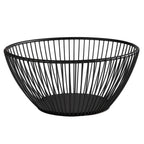Thumbnail image #1 for Libbey APS Germany - Svart APS 30420 Round Metal Serving Basket, 6-7/8 in Diameter, Stackable, Black