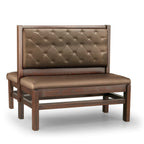 Thumbnail image #1 for JustChair Manufacturing JBD-WT-SBT-42-GR2 Double Upholstered Booth, 42"H Wood Frame, Button-Tufted Back, Padded Seat