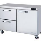 Thumbnail image #1 for Blue Air FSE LLC BLUR60-D2L-HC Two-Section Undercounter Refrigerator, 60-3/8"W, Stainless Steel, 2 Drawers & 1 Door, Rear-Mounted Refrigeration