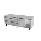 Thumbnail image #1 for Fagor Refrigeration SUR-93-D4 Undercounter Refrigerator, 93"W, 4 Drawers & 1 Solid Door, Stainless Steel