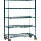 Thumbnail image #1 for Metro Super Erecta SE-2472K3-68-M5 Mobile Wire Shelving Unit, 72"W x 24"D x 68"H, 900 lbs per unit, evenly distributed1" shelf adjustment, (5) wire