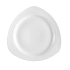 Thumbnail image #1 for CAC China Camptown CPT-3 Triangular Porcelain Pasta Bowl, 12 oz, 9-inch Case of 2 Dozen