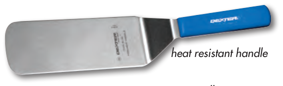 Product image #2 for Dexter Russell Cool Blue Sani-Safe 8-Inch x 3-Inch Solid Stainless Steel Grill Turner