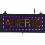 Thumbnail image #1 for AARCO Products ABI08S LED "ABIERTO" Sign, 16-1/8"W x 6-3/4"H, 3 Display Modes