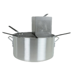 Thumbnail image #1 for Thunder Group ALSKPC005 20 Qt Aluminum Pasta Cooker Set with Four Sectioned Stainless Steel Perforated Baskets