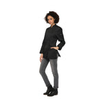 Thumbnail image #2 for Chef Works Roxby CES02W-BLK-XL Women's Short-Sleeve Chef Coat, Black, Cotton/Poly Twill, XLarge