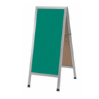 Thumbnail image #1 for AARCO Products AA-3G Sidewalk Chalkboard, 18"W x 42"H, Aluminum A-Frame, Green Composition Board
