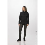 Thumbnail image #1 for Chef Works Formel SFB01W-BLK-3XL Women's Long-Sleeve Dress Shirt, Black, Poly/Cotton/Elastane, 3XL