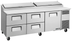 Thumbnail image #9 for True 93.5-Inch Self-Contained Refrigerated Pizza Prep Table with 1 Door and 4 Drawers