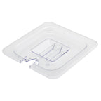 Thumbnail image #1 for Alegacy Foodservice Products PCC22162NC 1/6 Size Clear Polycarbonate Food Pan Cover, Notched with Handle Case of 12