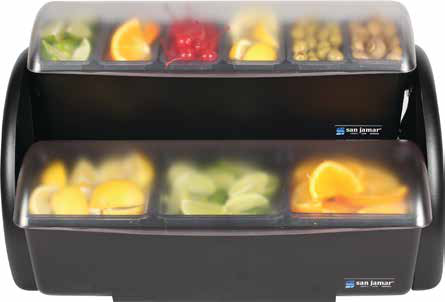 Product image #2 for Dome Stacker Bar Garnish and Condiment Center with 1/1 Dome, 3 Deep Trays, and 6 Standard Trays