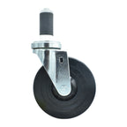 Thumbnail image #1 for BK Resources 5SBR-2RA-HR 5" Hard Rubber Swivel Stem Caster with 1-1/4" Expanding Stem, 300 lb Capacity