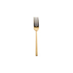 Thumbnail image #1 for Kadra Kitchenware Vikko Crown VC-162-SF 7" 18/10 Stainless Steel Salad Fork, Gold Sapphire Square Case of 12