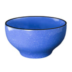 Thumbnail image #1 for International Tableware Campfire CF-45 Round Ceramic Bowl, 144 oz, 10-inch, Footed, Speckled Ocean Blue