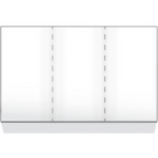 Thumbnail image #1 for Dinex DX6SM0010000 Paper Tray Ticket, 8-1/2 x 14 in, 3-Panel, Unprinted, 2 Perforated Sections, Laser-Compatible