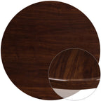 Thumbnail image #1 for Flash Furniture TP-WAL-48RD-GG Round Table Top, 48" Diameter, 2" Thick Drop-Lip, High-Gloss Resin Walnut Finish