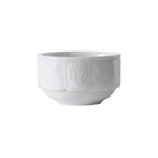 Thumbnail image #1 for Tuxton China Chicago CHB-105 Porcelain Bouillon Bowl, 11 oz, Round, Stackable, Embossed Case of 3 Dozen