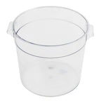 Thumbnail image #1 for Alegacy Foodservice Products PCSC6R Round Clear Polycarbonate Storage Container, 6-3/8 qt, Container Only Case of 12