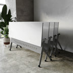 Thumbnail image #2 for Flash Furniture MT-M7224-Y-LEG-GRYGRY-GG Rectangular Flip-Folding Training Table, 72"W x 24"D x 30"H, Gray, Y-Legs