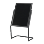 Thumbnail image #1 for AARCO Products P-17BK Broadcaster Display Stand, 25"W x 48"H, Neon Markerboard and Menu/Poster Holder, Black Finish