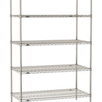 Thumbnail image #1 for Metro Super Erecta SE-2160S-74-S5 Stationary Starter Wire Shelving Unit, 60"W x 21"D x 74"H, 600 lb. capacity per shelf, 2000 lb. capacity per unit
