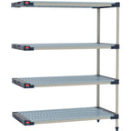 Thumbnail image #1 for Metro MetroMax 4 M4-2130G-63-A4 Add-On Polymer Shelving Unit, 4 Shelves, 21"D x 30"W x 63"H