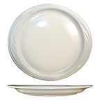 Thumbnail image #1 for International Tableware York Y-19 Ceramic American White Oval Platter, 10-7/8 x 10 in, Embossed Rolled Edge Case of 2 Dozen