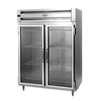 Thumbnail image #1 for Utility Refrigerator WC-60-SS-4G-N-X Two-Section Reach-In Wine Refrigerator, Half-Height Glass Doors, Stainless Steel, Remote Refrigeration