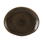 Thumbnail image #1 for Tuxton China Artisan Geode GGM-023 Porcelain Free-Form Platter, Mushroom, 13-1/4" x 11" 1 Dozen