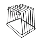 Thumbnail image #1 for Thunder Group PLCBR006 Steel Cutting Board Rack, 6-Slot, Black, with 6 Brush Hooks Case of 6