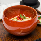 Thumbnail image #2 for Korin Inc BWS-200280 Asian Soup Bowl, 20 oz, 4-3/4" Round Porcelain, Scarlet